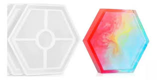 Molde para Porta Vasos Hexagonal con Borde