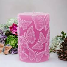 Moldes de Vela / Velones Cilíndricos con mariposas