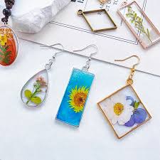 Molde en Metal para Colgantes de Resina 10 Piezas