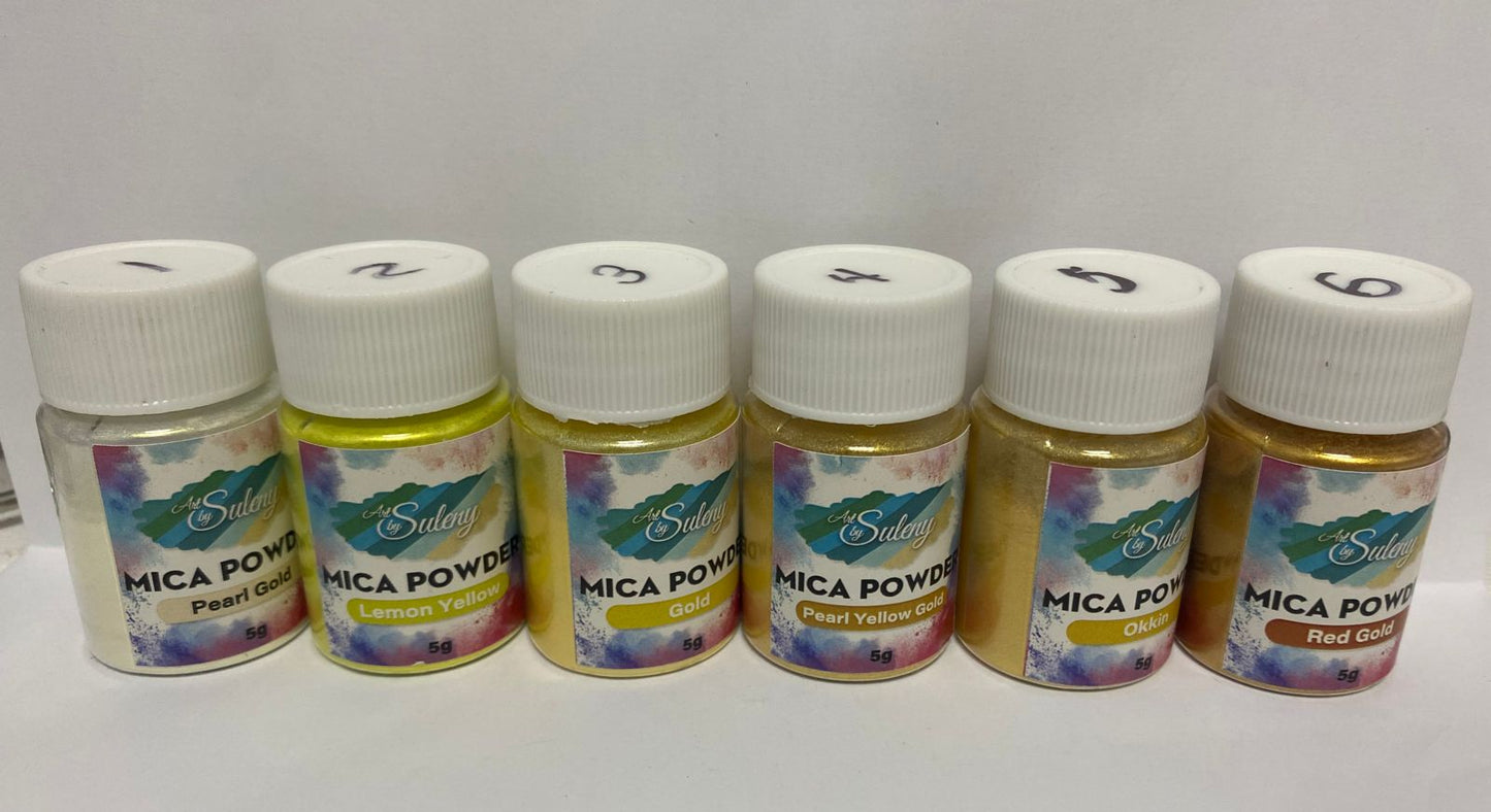 Pigmento en Polvo Mica Powder para Resina, Velones, Jabones Y Cosmeticos