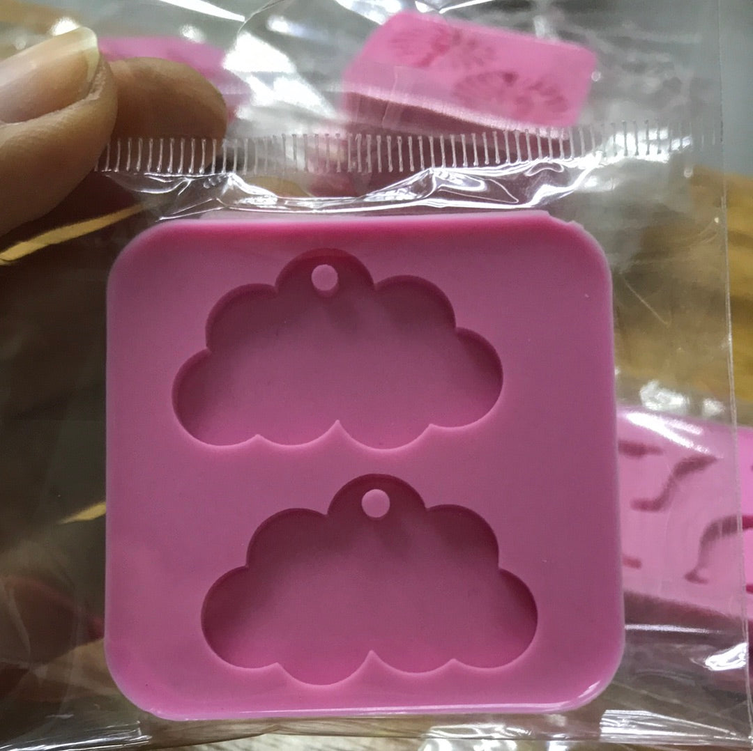 Molde para Dijes y Aretes Nubes