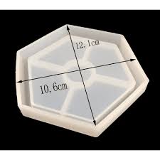 Molde para Porta Vasos Hexagonal con Borde