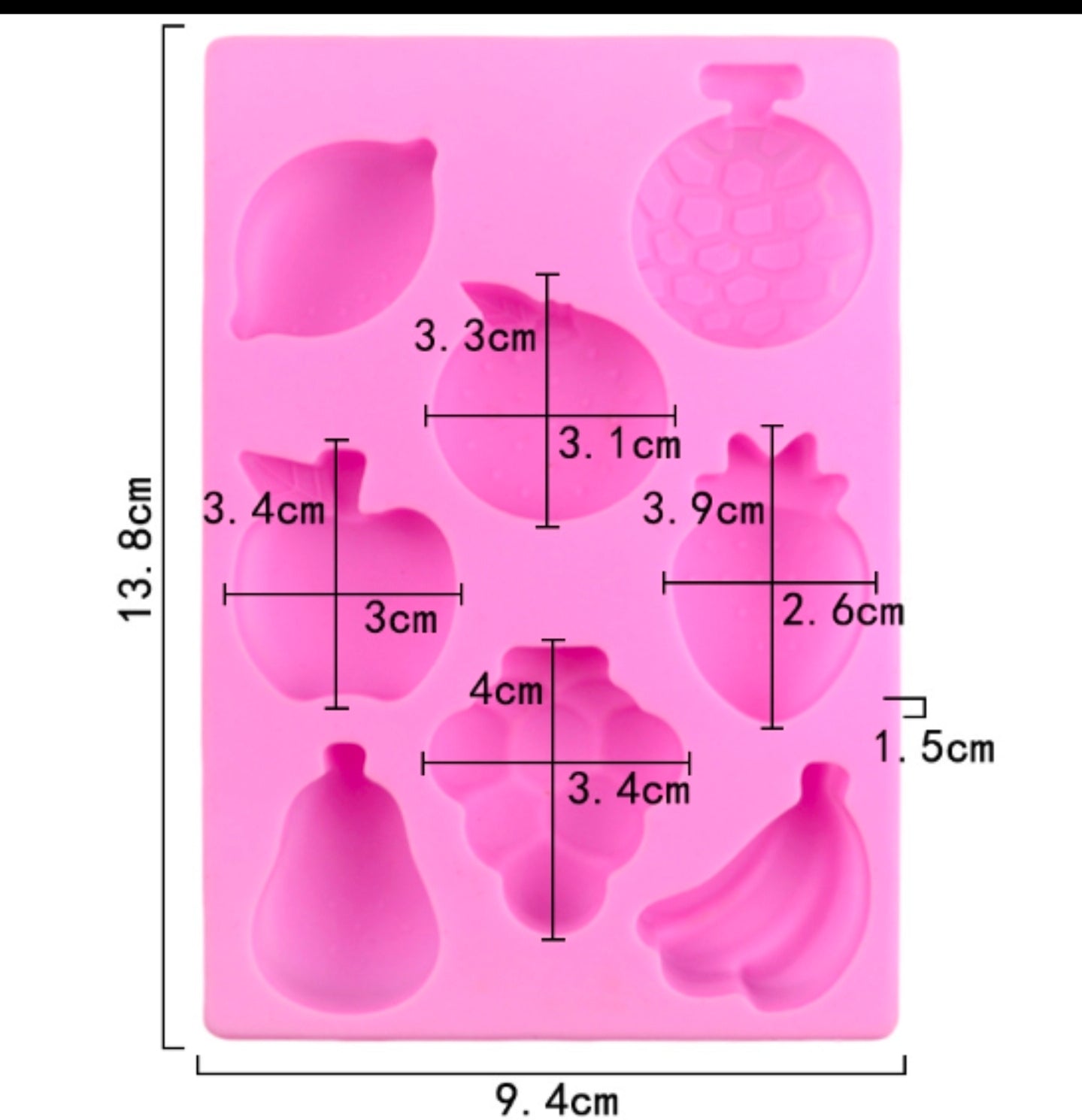 Moldes de Frutas para Jabones, Comestibles, Chocolate y Bizcocho