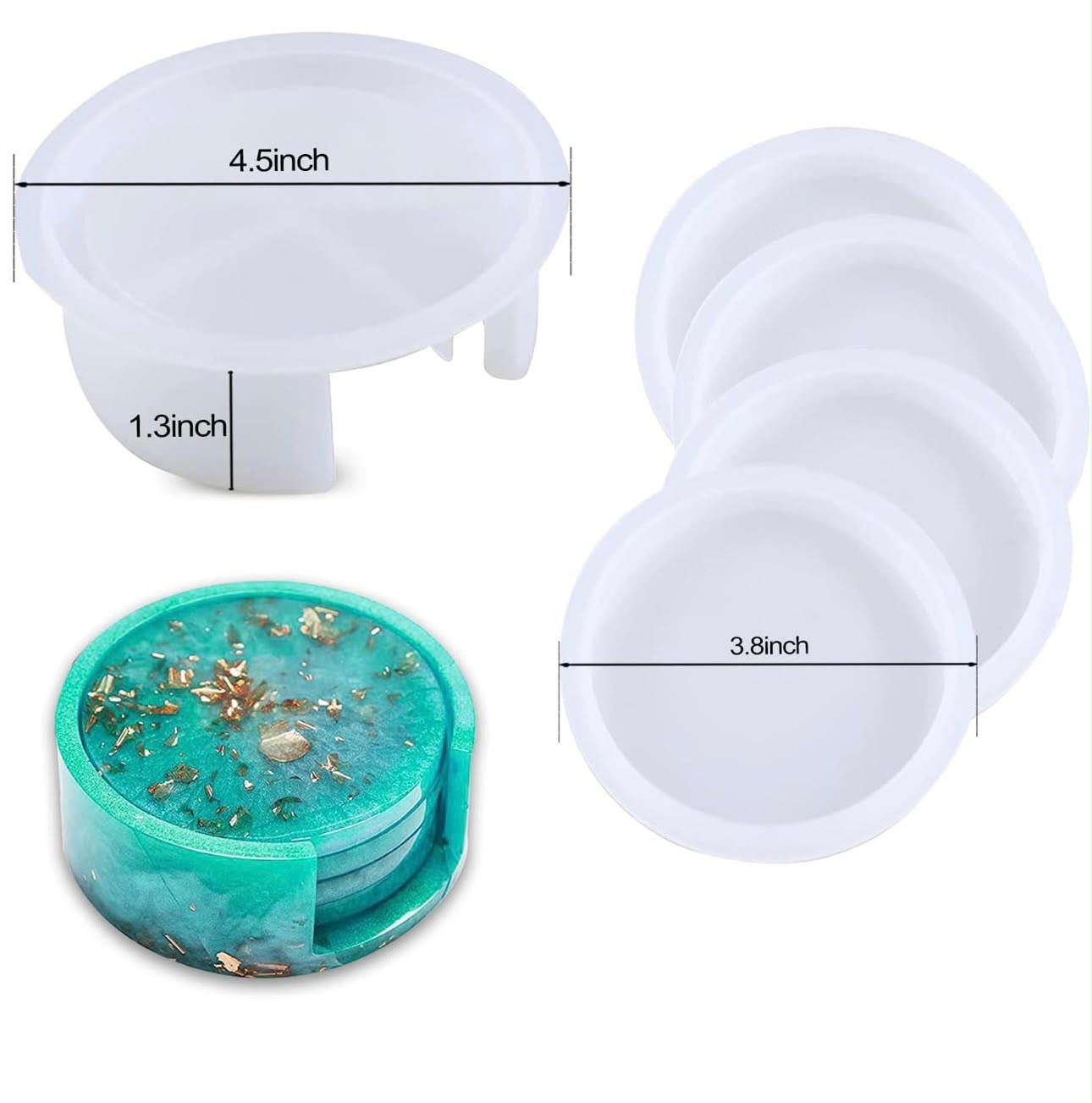 Set de Porta Vasos Redondo con Base