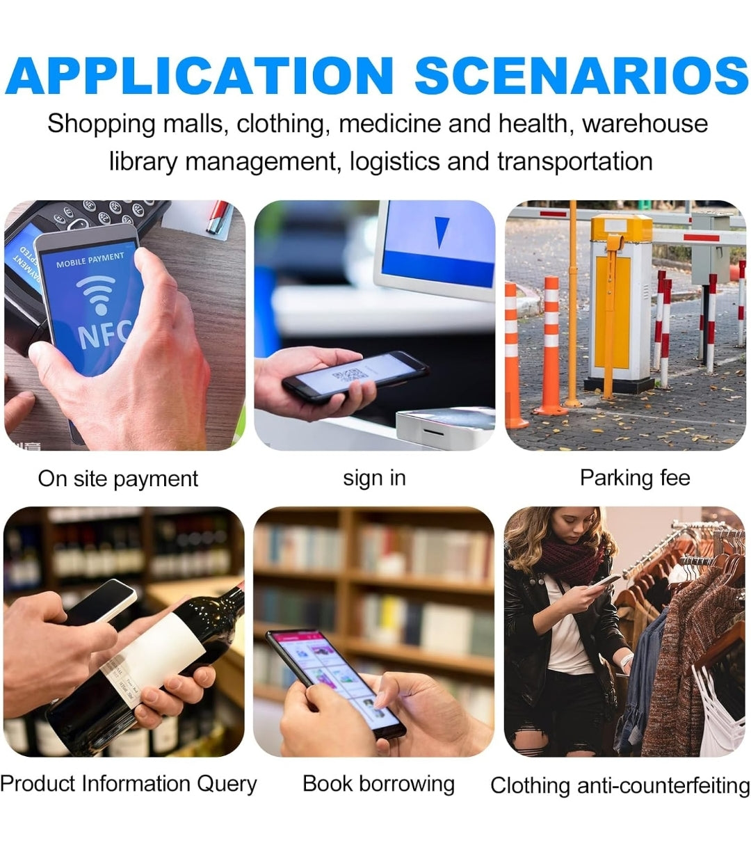 Chip NFC Stickers Adhesivos para llaveros Tag Inteligentes 5 piezas