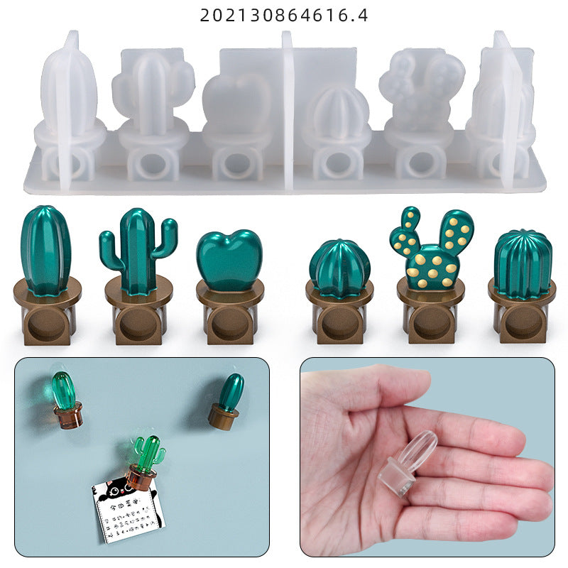 Molde para imanes de nevera en forma de cactus