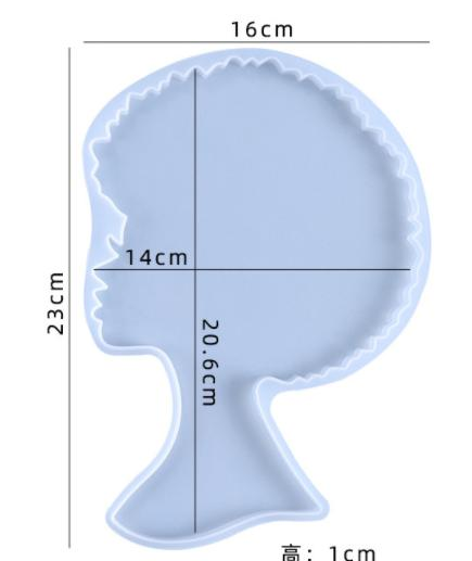 Molde de Afro para Bandejas, porta vasos o joyas