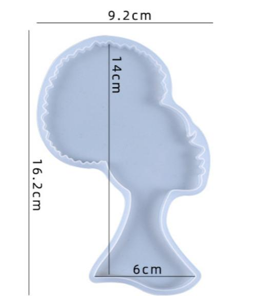 Molde de Afro para Bandejas, porta vasos o joyas