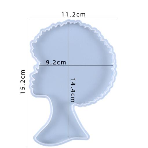 Molde de Afro para Bandejas, porta vasos o joyas