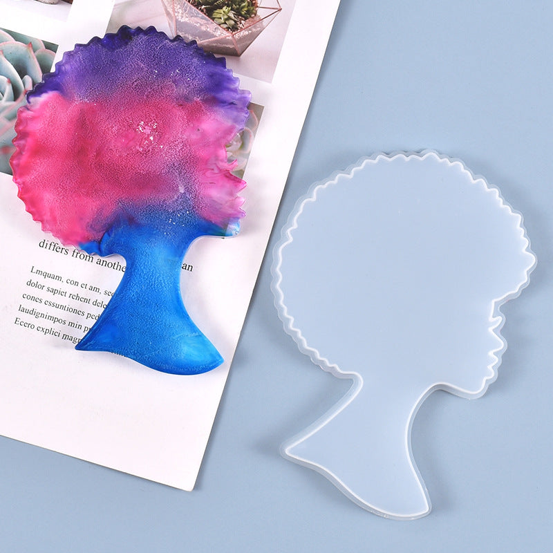 Molde de Afro para Bandejas, porta vasos o joyas
