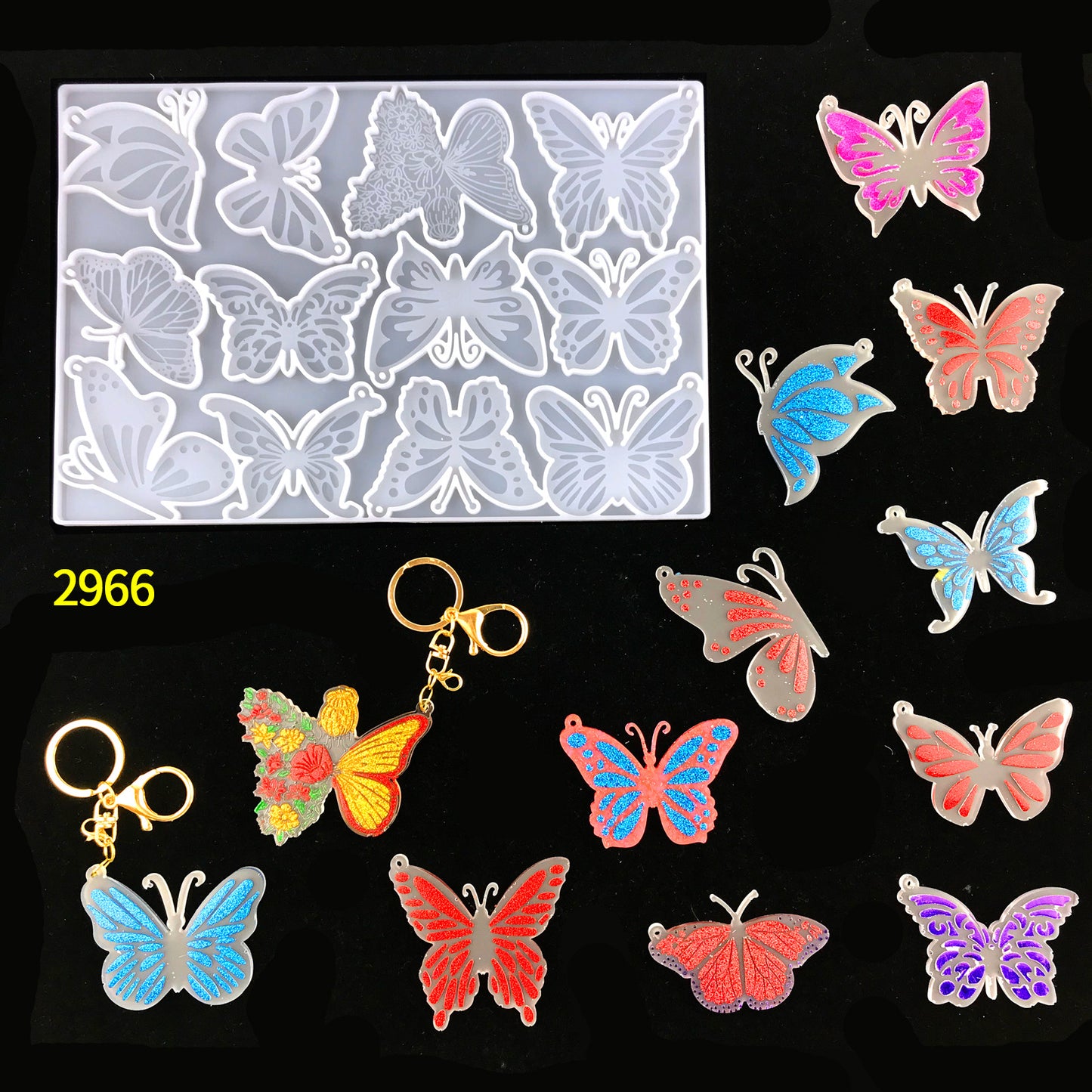 Molde de Mariposas para llaveros
