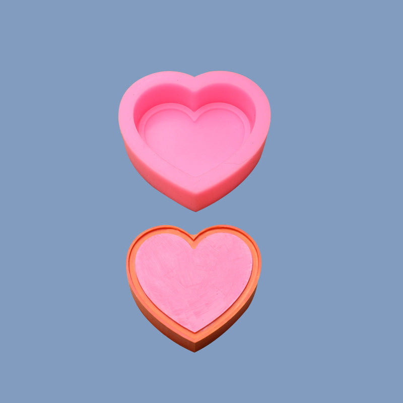 Molde rosado corazón profundo