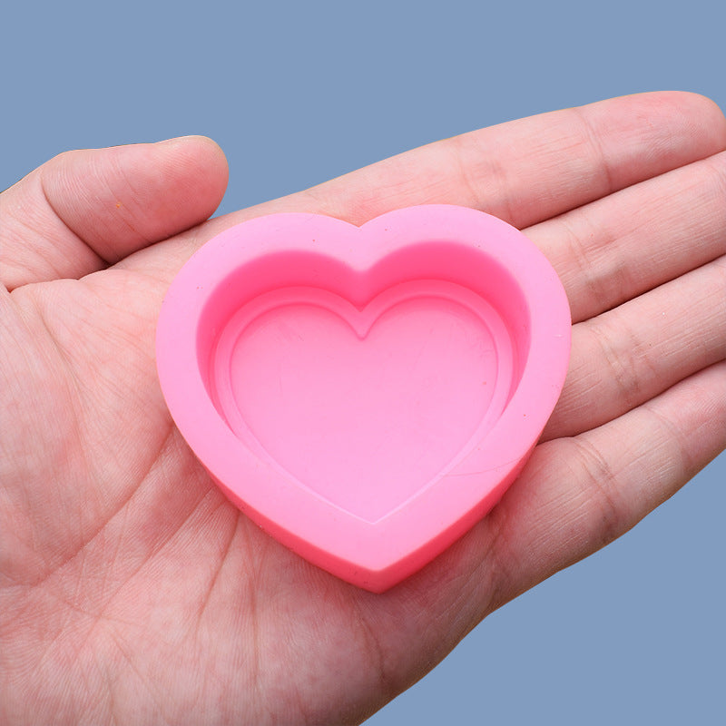 Molde rosado corazón profundo