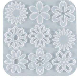 Molde en forma de Flores y Girasol para LLaveros, Joyas y Colgantes