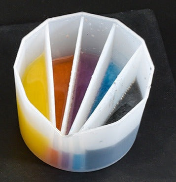 Vasos de silicón con divisiones