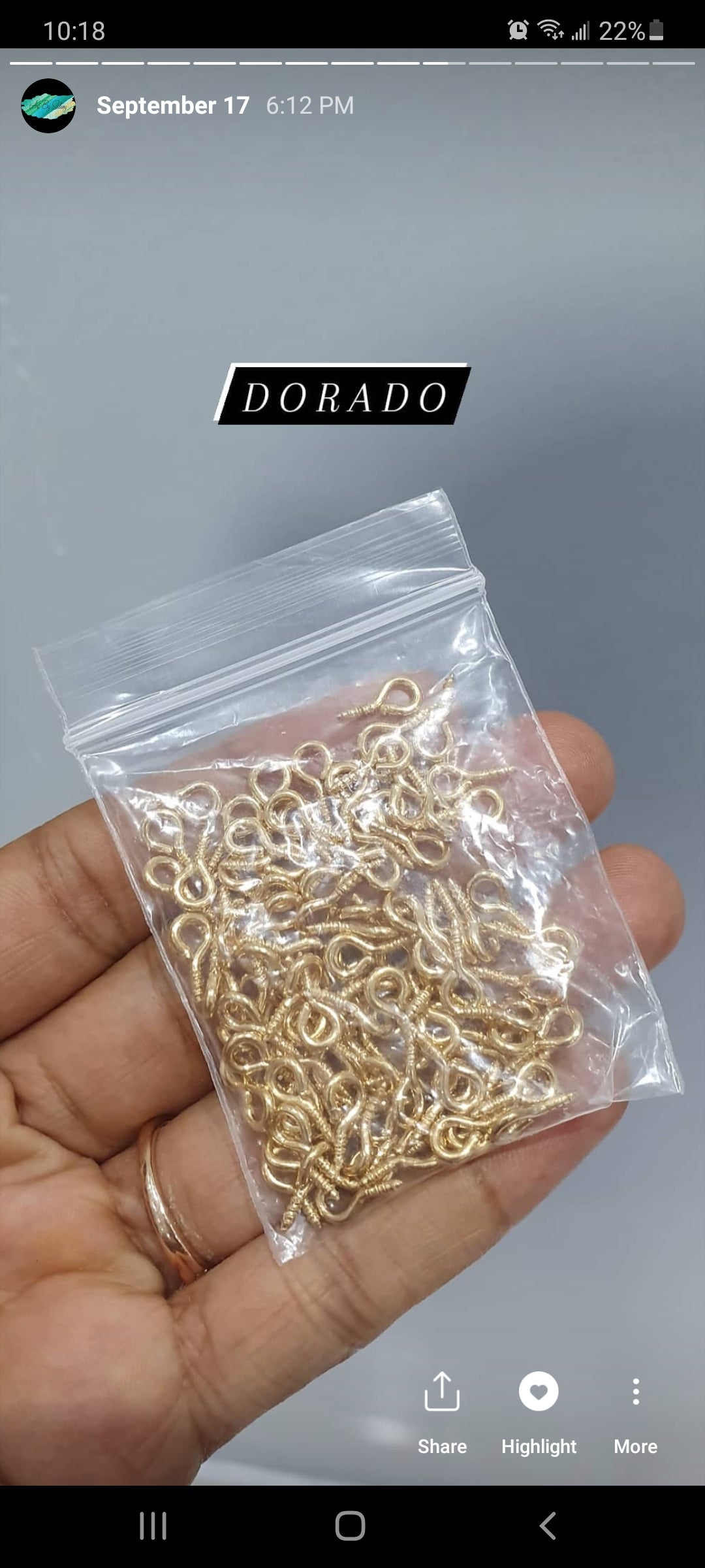 Paquete de Tornillos o Cancamos para llaveros 100 unidades aproximadamente