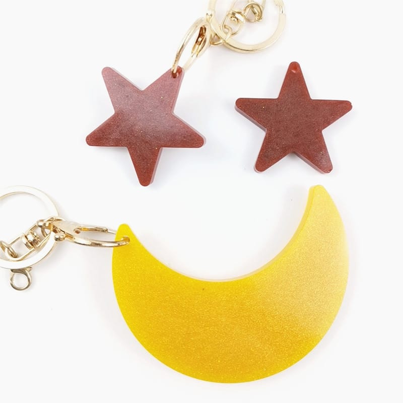 Molde Luna y Estrellas para Llaveros