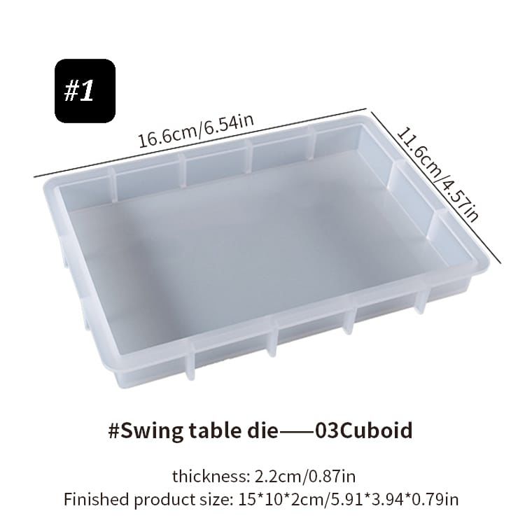 Molde Rectangular para fotos y encapsulado bandeja