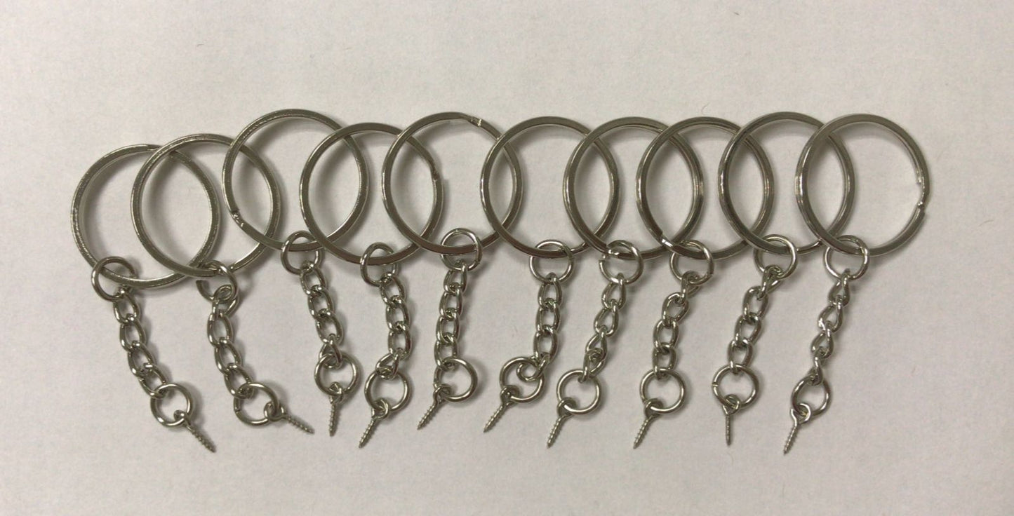 Kit de Llaveros Anillo + Cancamo + Aros de 10 Unidades