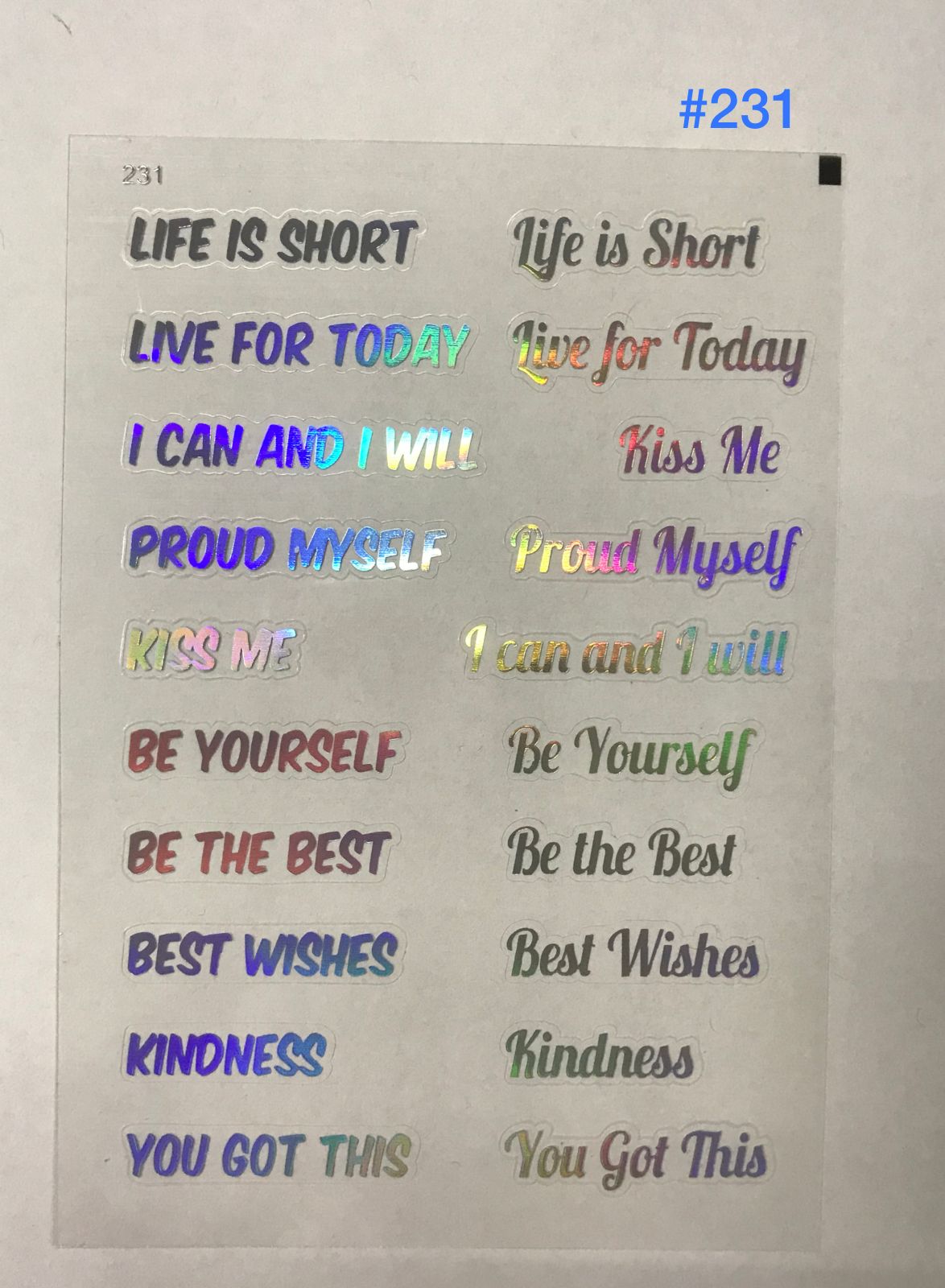 Stickers Adhesivos para Resinas