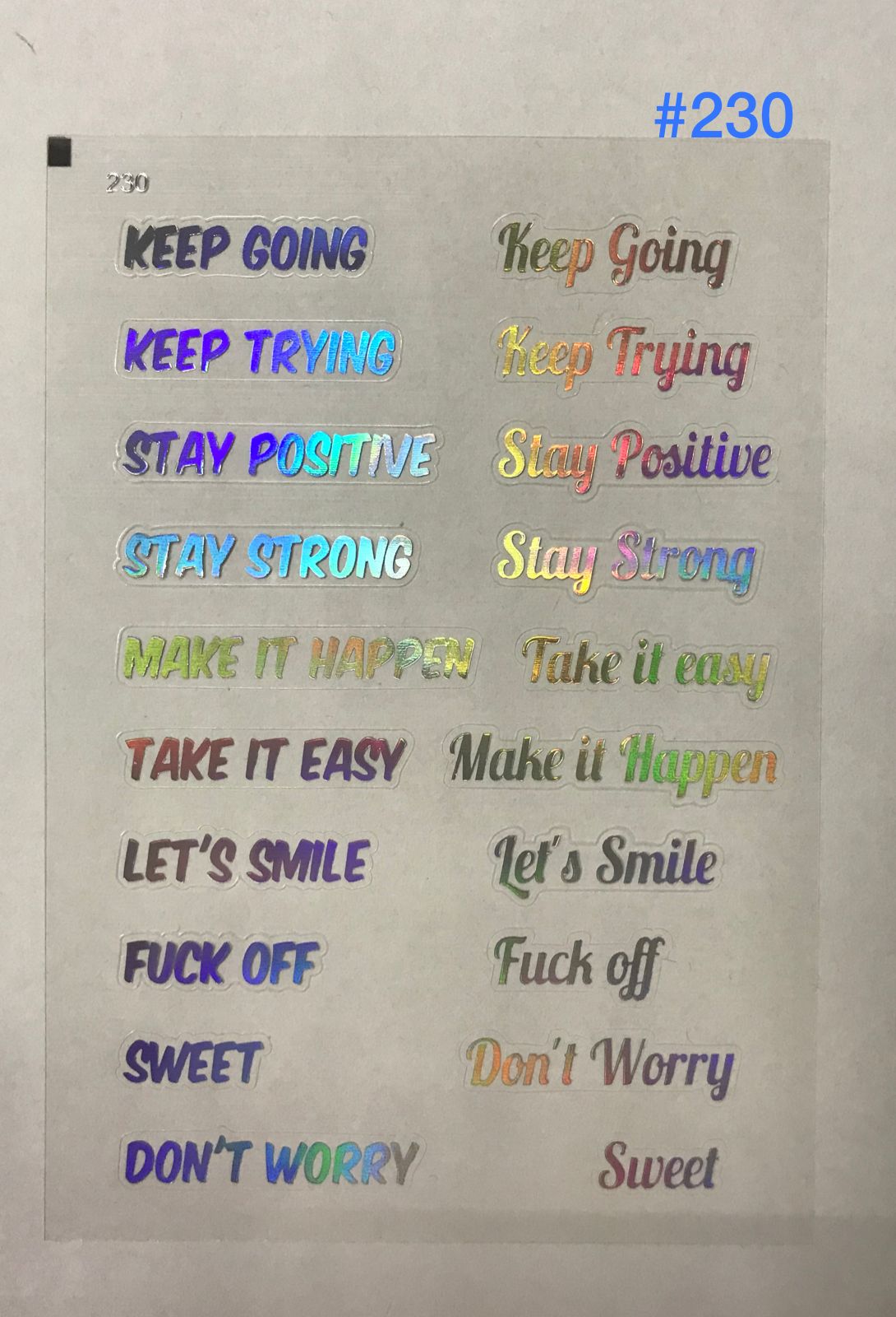 Stickers Adhesivos para Resinas
