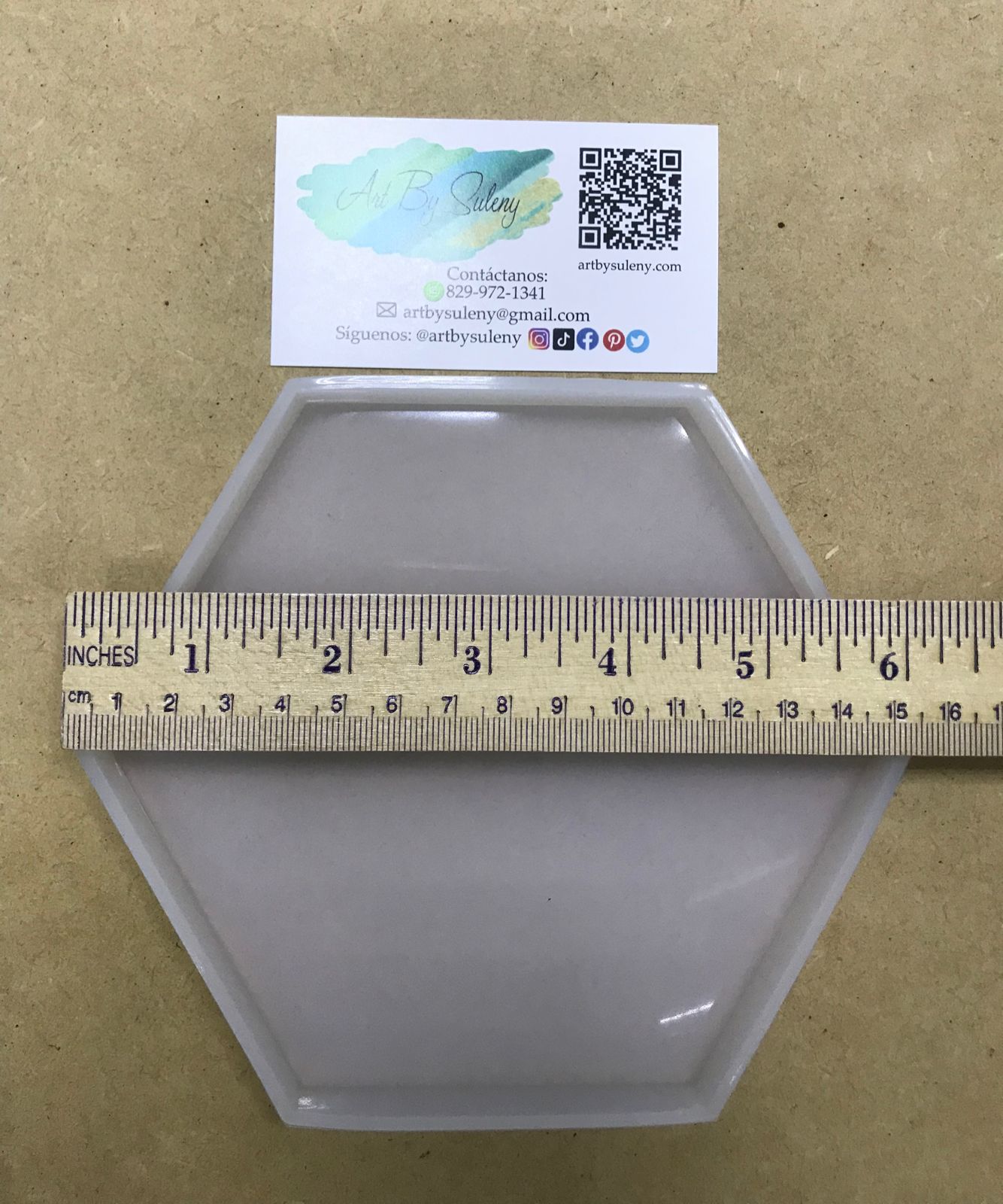 Molde Hexagonal para letrero y porta vaso