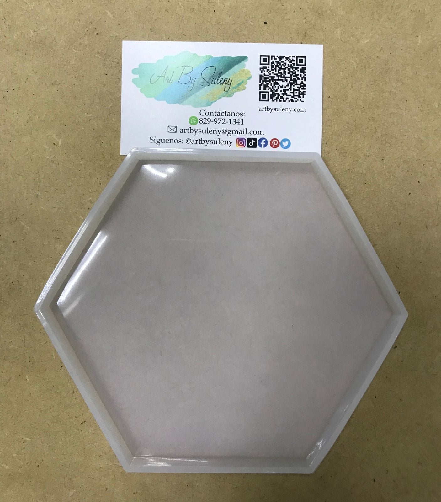 Molde Hexagonal para letrero y porta vaso