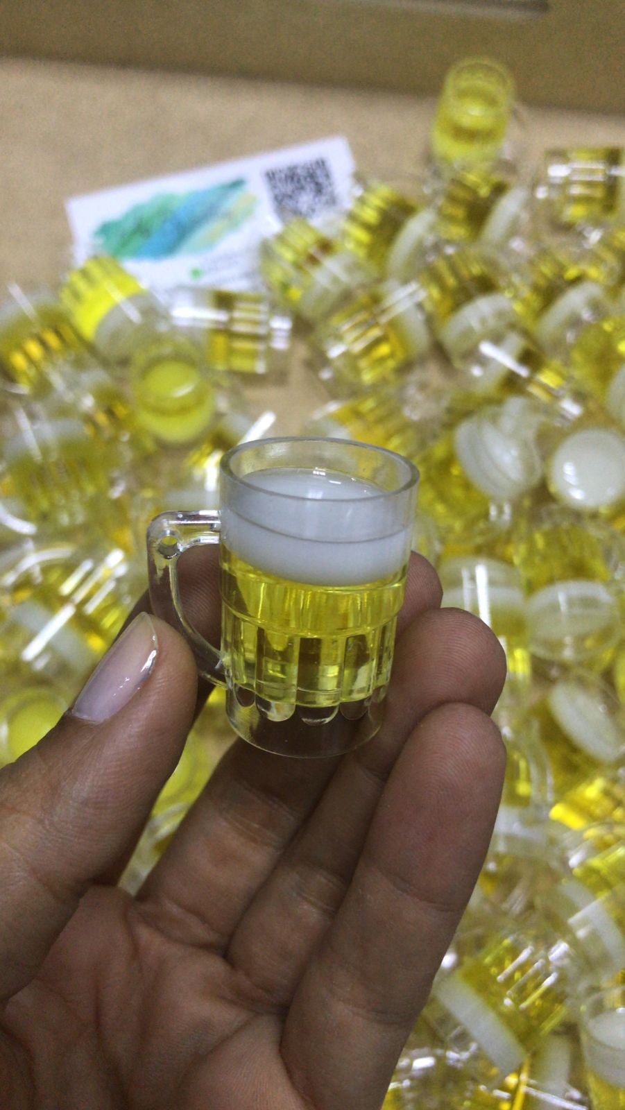 Dijes de vaso cerveza para llaveros
