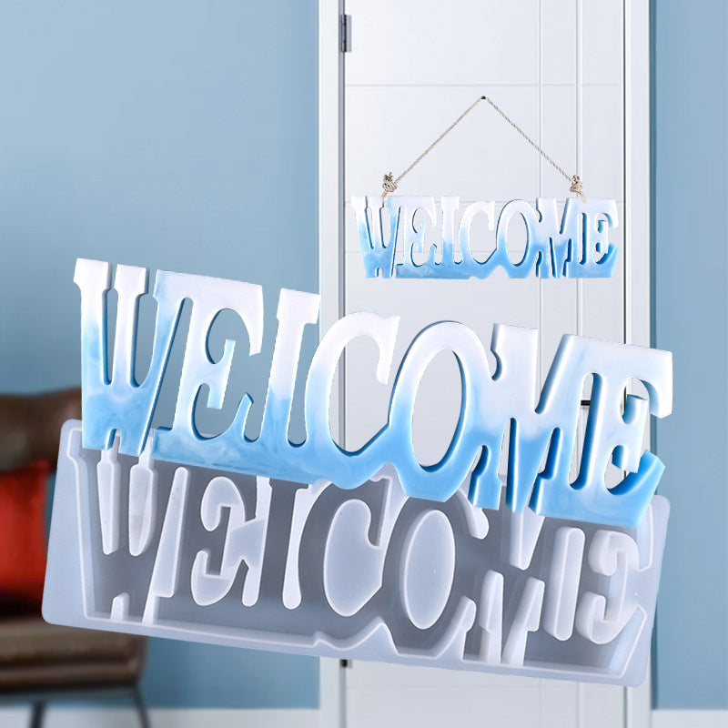 Molde para letrero en resina WELCOME / Bienvenido
