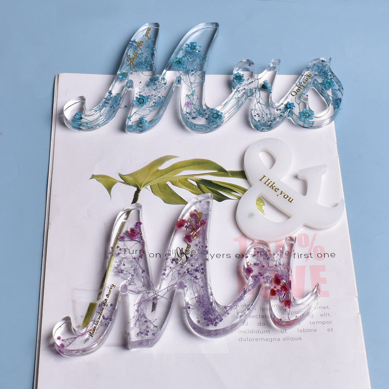 Molde para resina Mr & Mrs decoración de Bodas