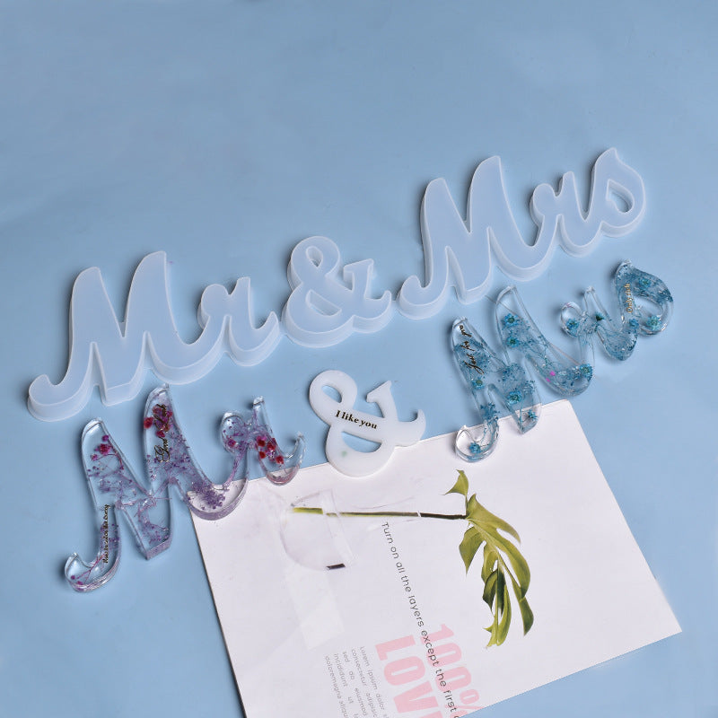 Molde para resina Mr & Mrs decoración de Bodas