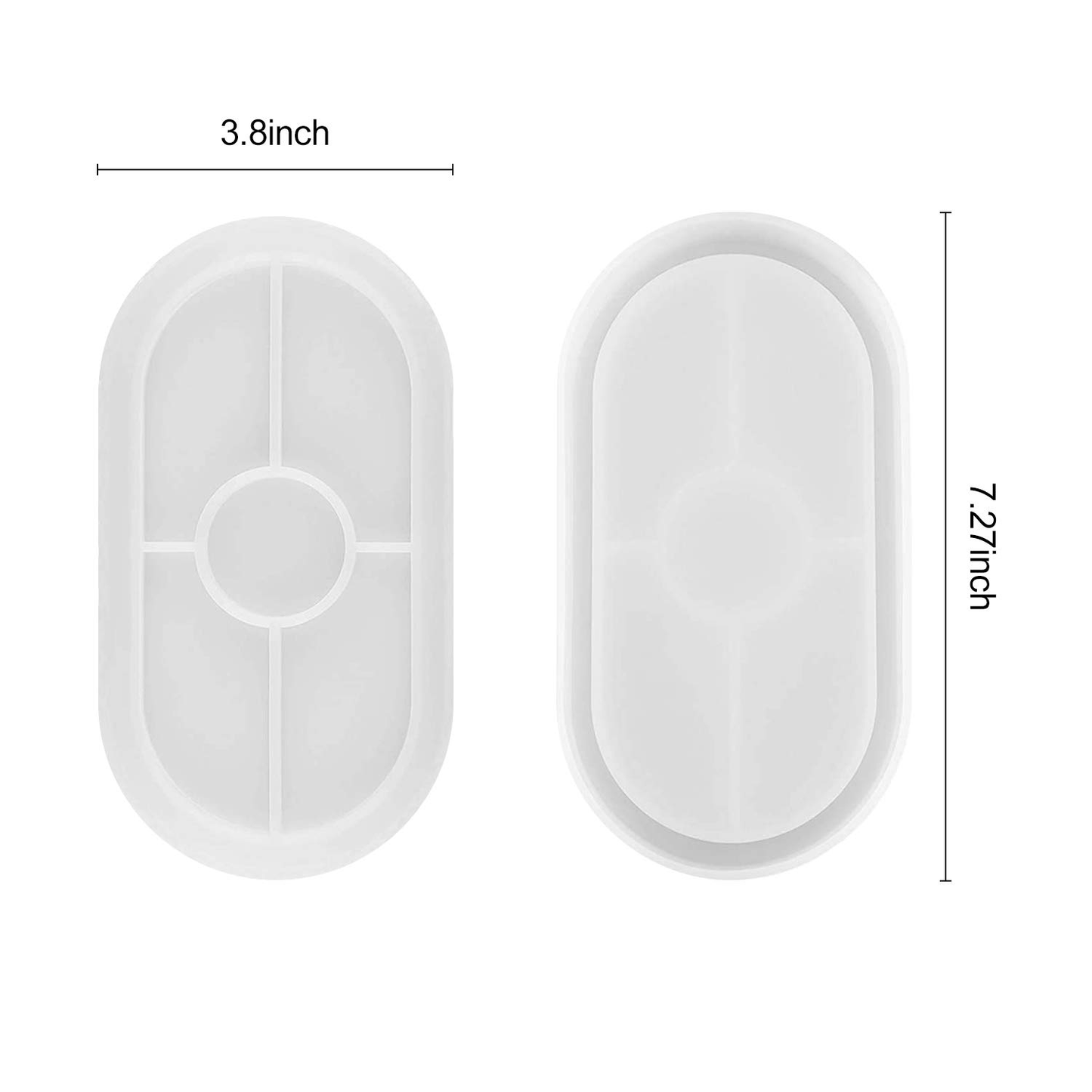 Molde ovalado para Porta Vasos o Bandejas pequenas de Joyero o joyas