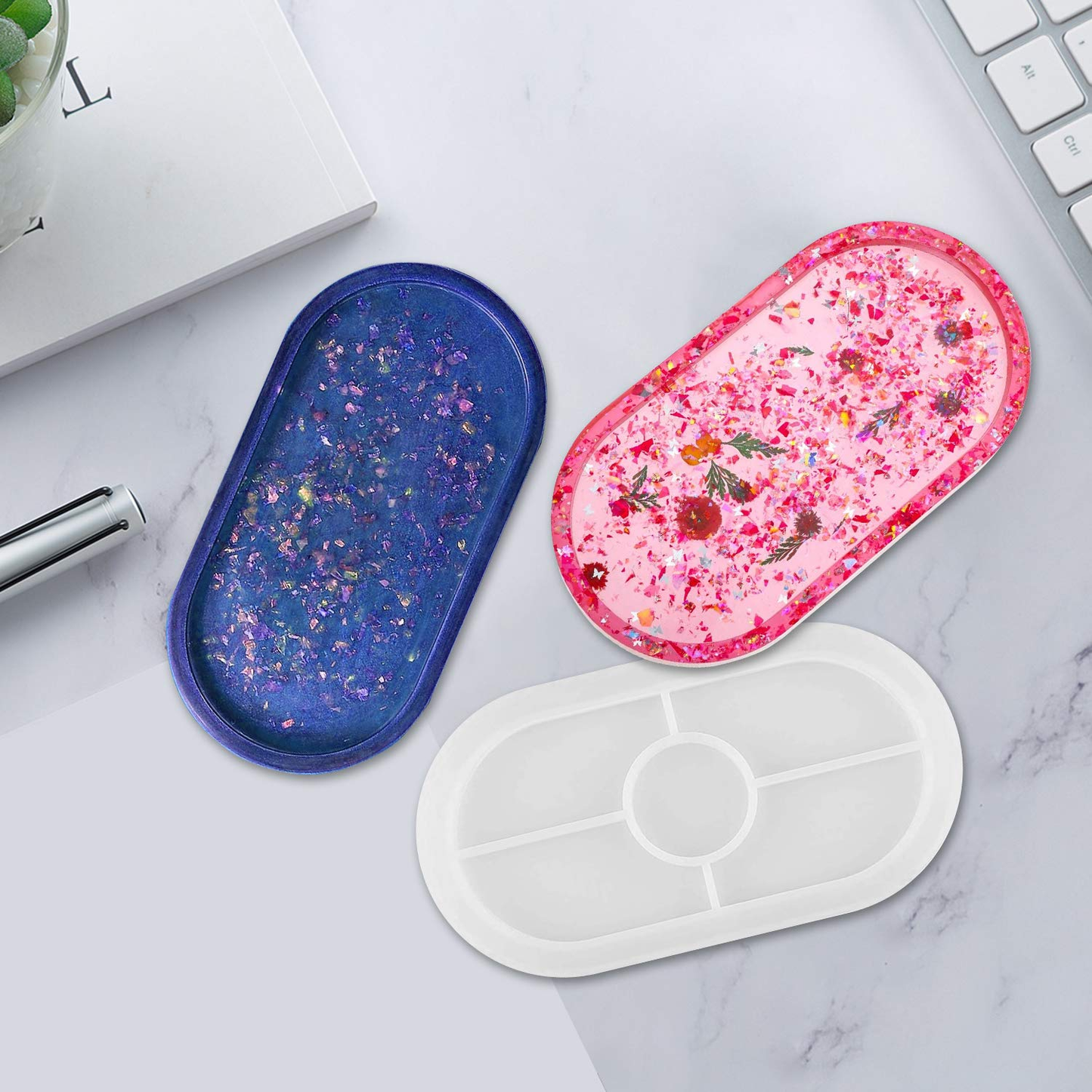 Molde Ovalado para Porta Vasos o Bandejas Pequenas de Joyero o Joyas