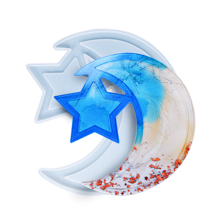 Molde para bandeja o cuadro en forma de luna y estrella
