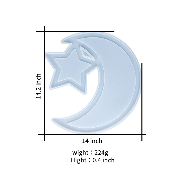 Molde para bandeja o cuadro en forma de luna y estrella