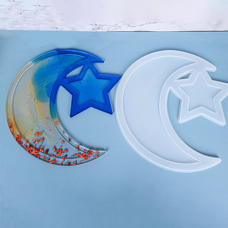 Molde para bandeja o cuadro en forma de luna y estrella