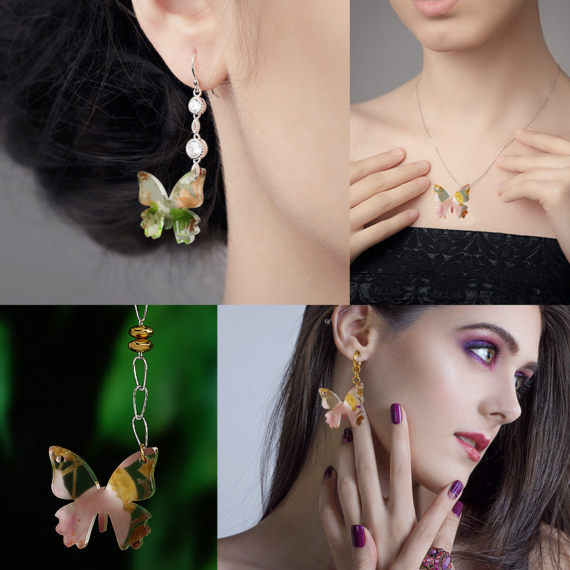 Molde de mariposa para pendientes, llaveros y collares con iniciales