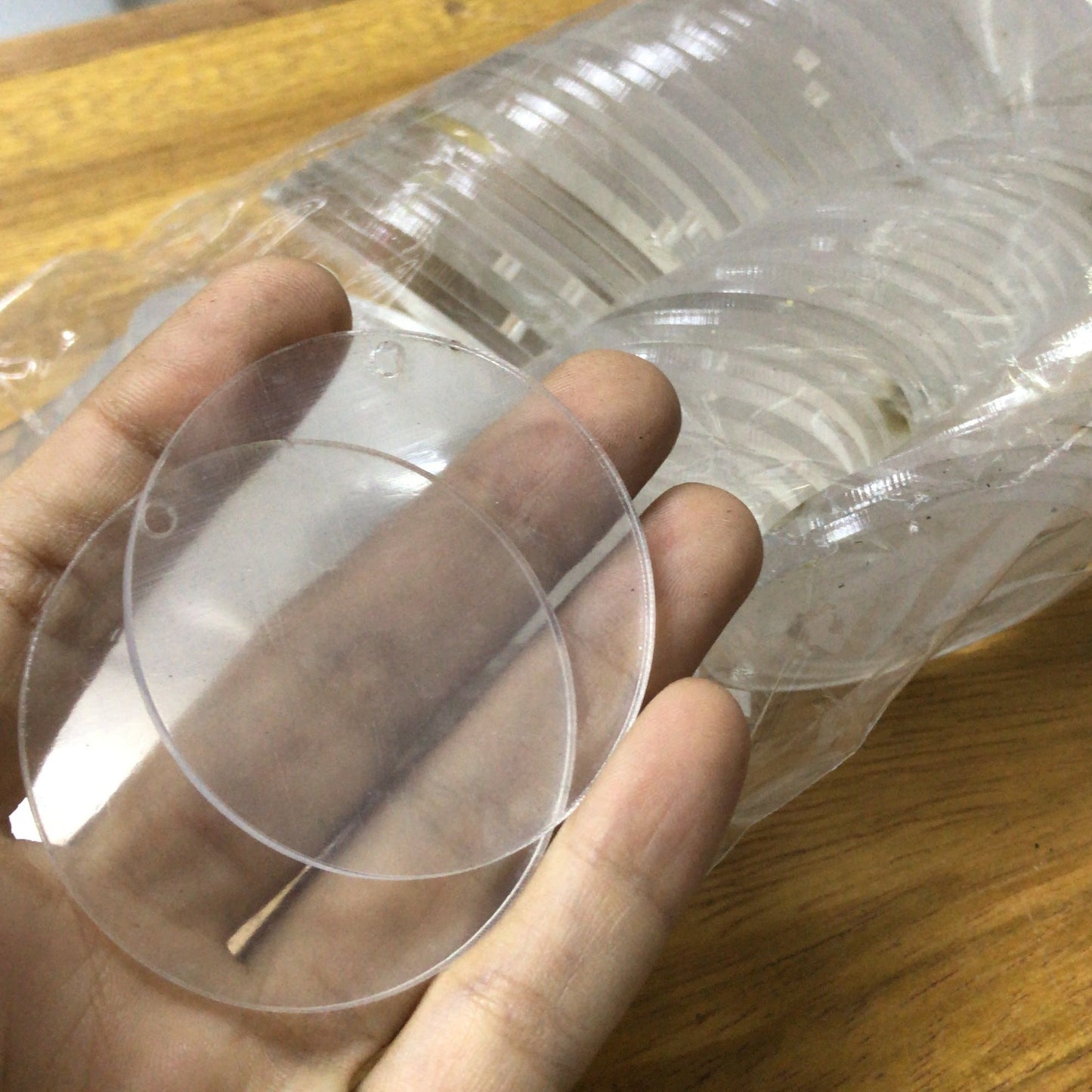 Círculo de acrílico para llaveros 5 y 6 cm (2 y 2.6 pulgadas)