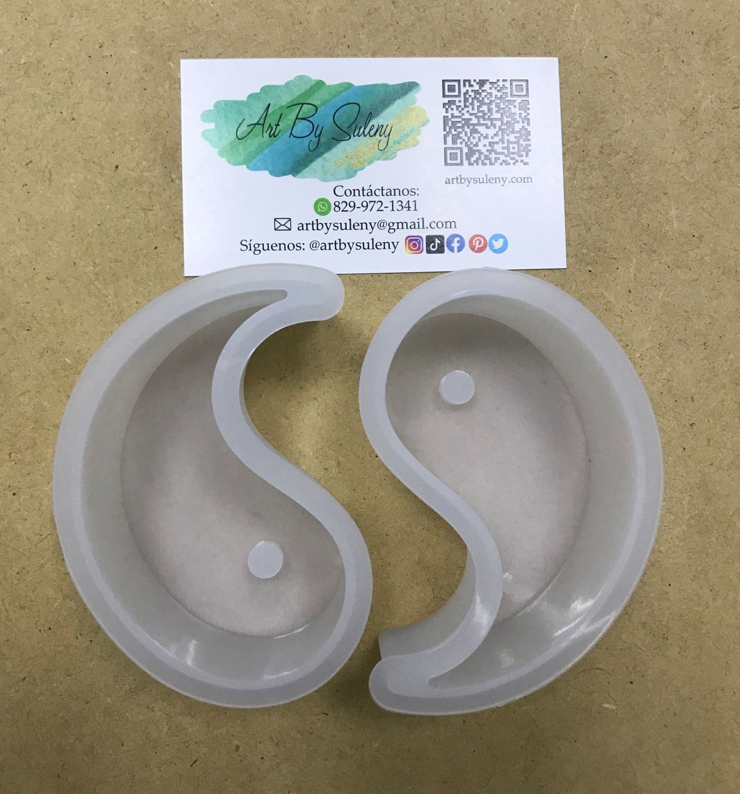 Molde para Velones y resina Yin E Yang, el bien y el mal