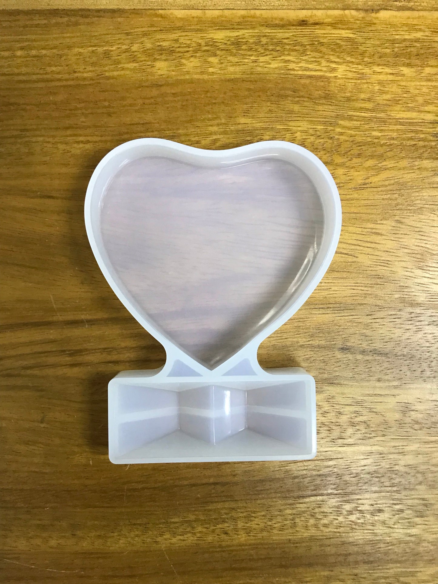 Molde de corazón para encapsular foto y recuerdo nacimiento de bebé