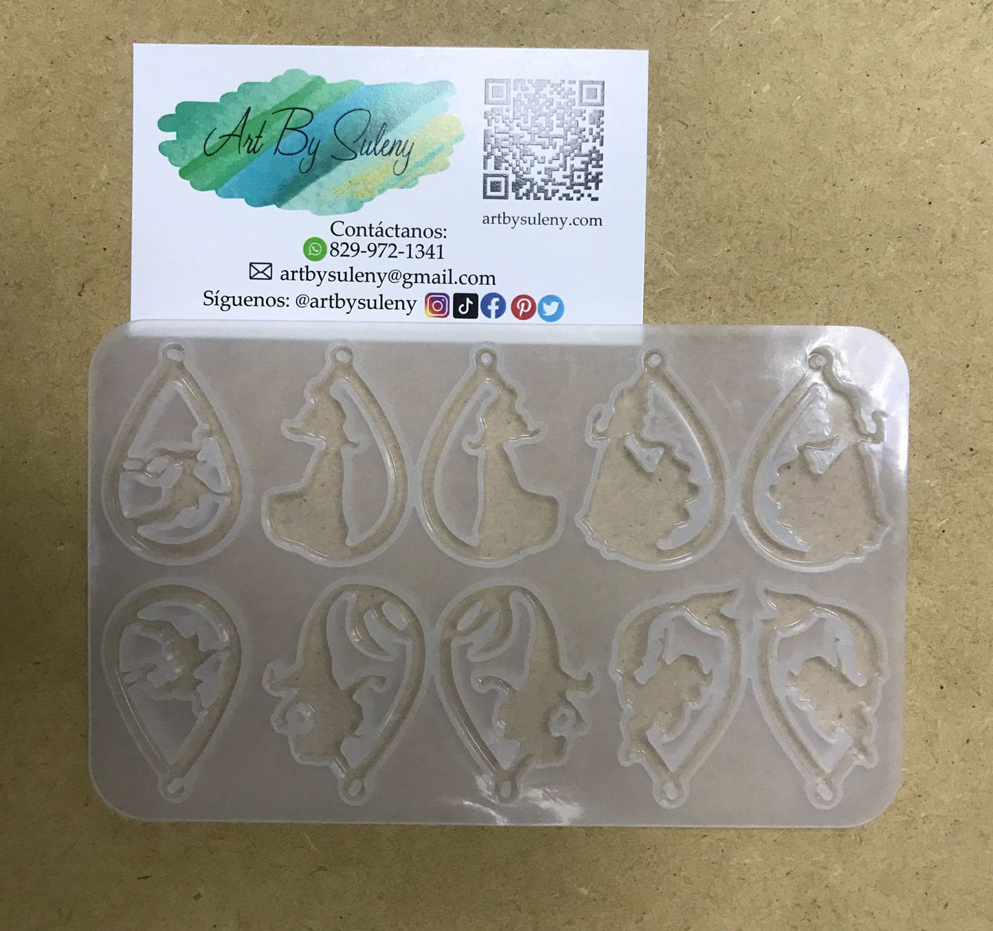 Molde para aretes, dijes y llaveros