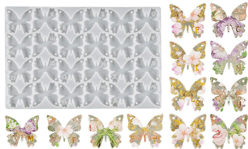 Molde de mariposa para pendientes, llaveros y collares signo zodiacal