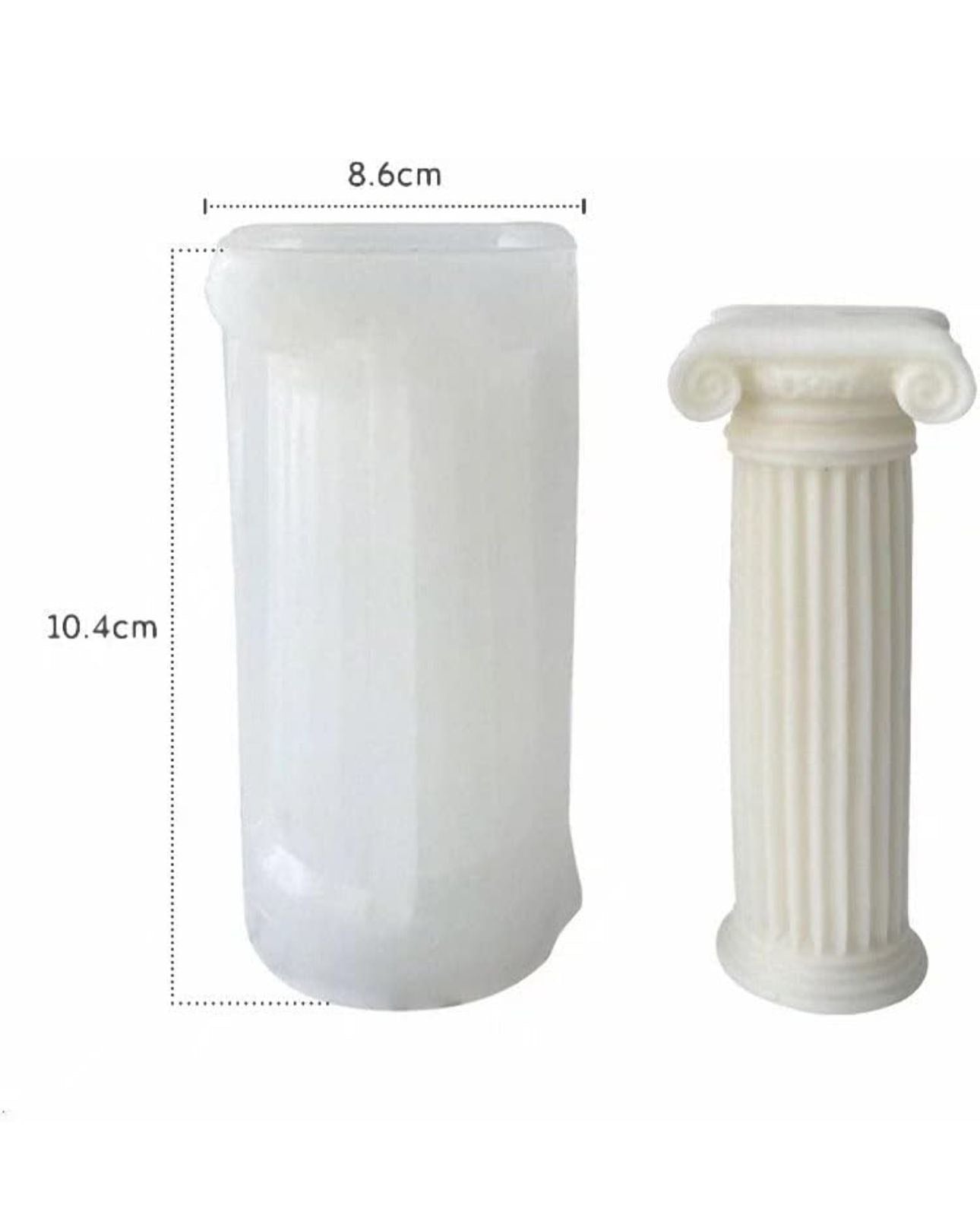 Molde de Columna Romana para velas, bases y adornos
