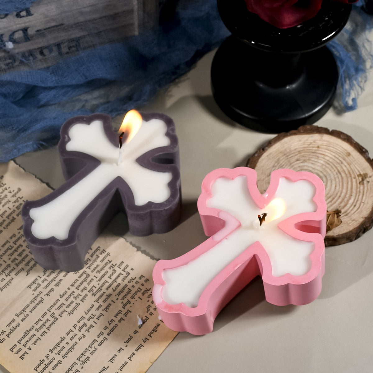 Molde de Cruz para Velas y Decoración