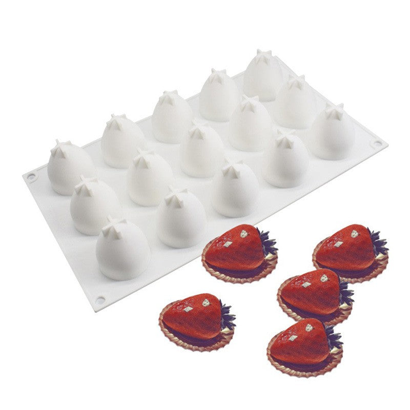 Molde de Fresas para Jabones Artesanales, Comestibles, Chocolate y Bizcocho