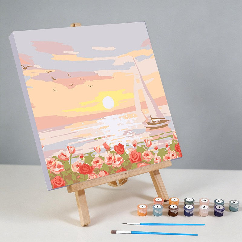 Pintura por Numeros (Painting by Numbers) Canvas Artisticas para principiantes 20x20 CM