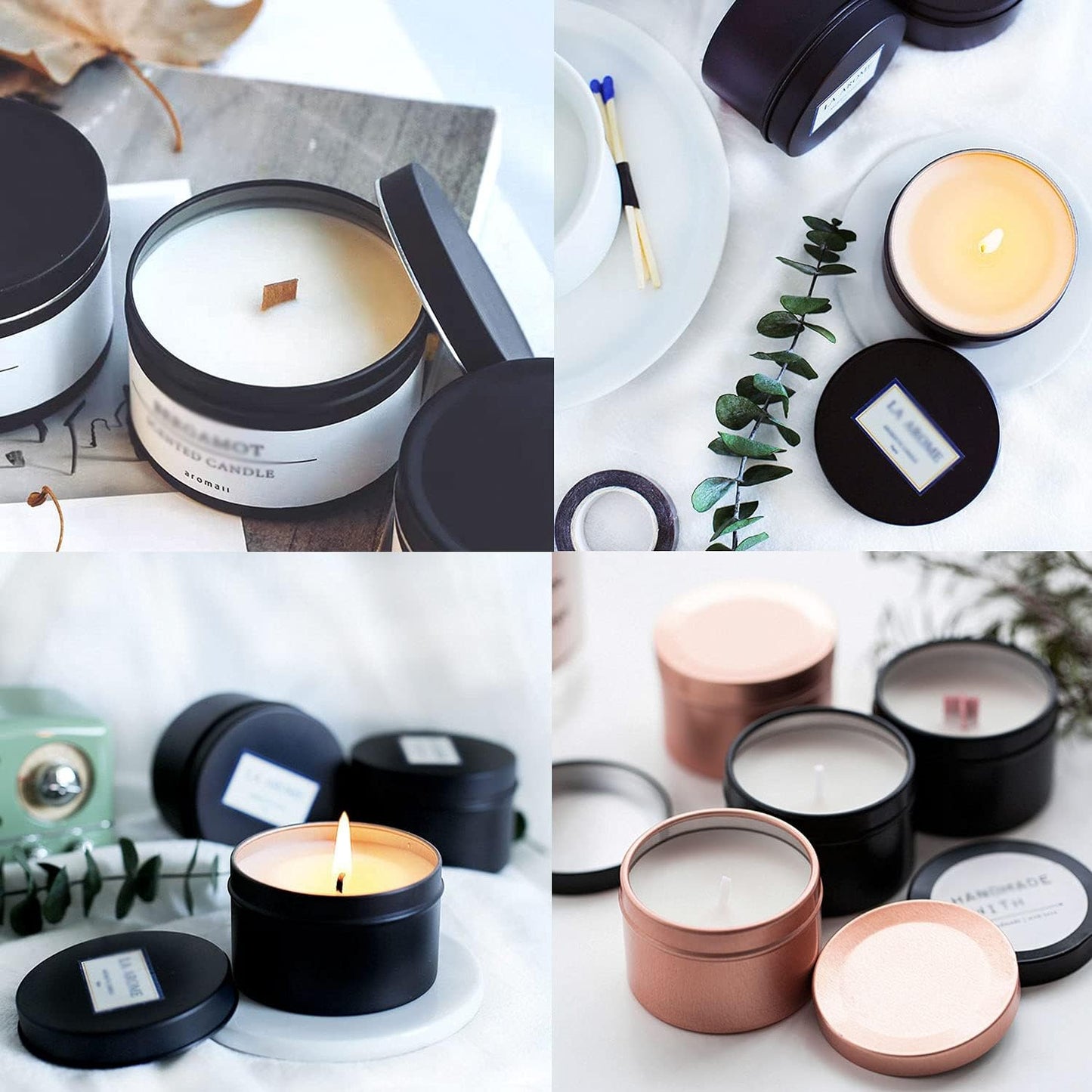 Tarros Metálicos para Velas 4 y 2 onzas