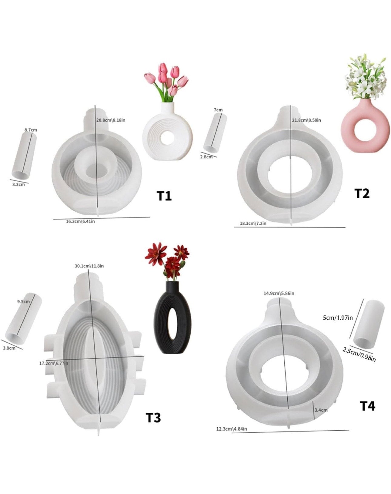 Molde de Maceteros y Tarros (Jarrón) para decoraciones