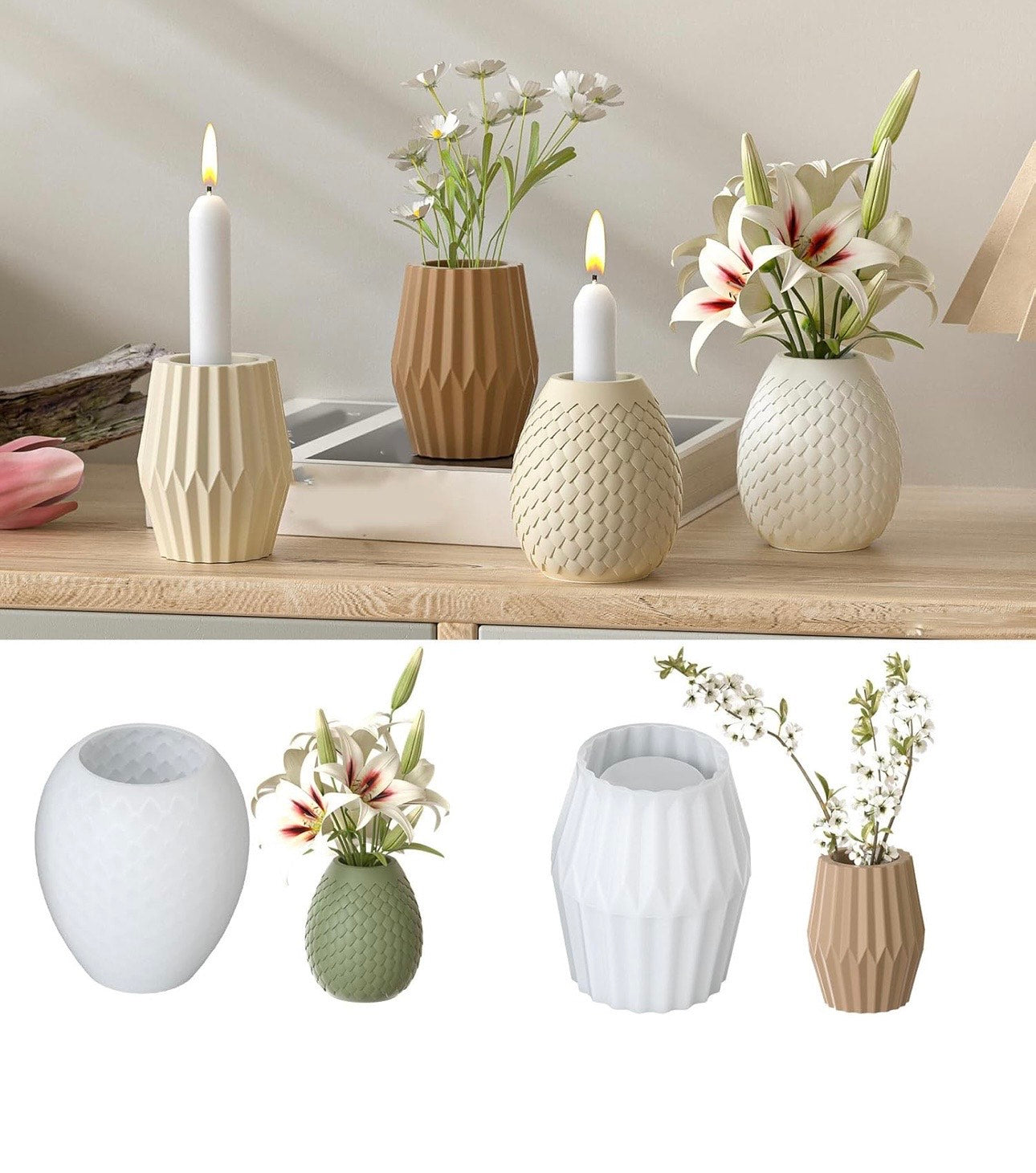 Molde de Maceteros y Tarros (Jarrón) para decoraciones