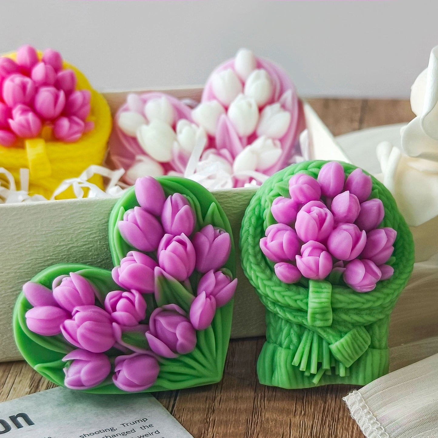 Molde de Tulipanespara Velones, Jabones, Comestibles y Reposteria